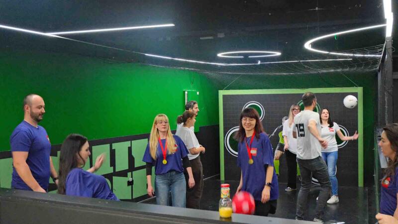 football themed team building activity for mettler toledo