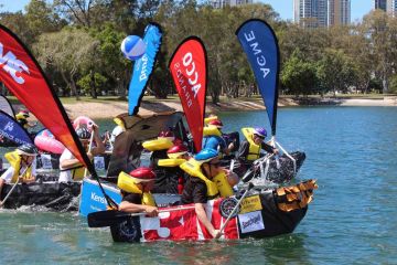 flat out afloat fun team building challenge