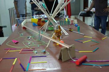 Chain reaction team building activity indonesia