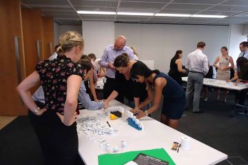the domino effect creative team building activity