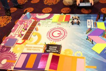 team building activity with robots