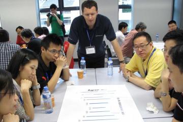 employees during a training session roi