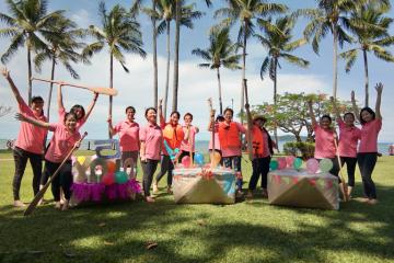 flat out afloat creative team building