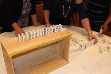 the domino effect creative team building activity