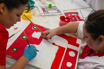 creative artistic team building  challenge