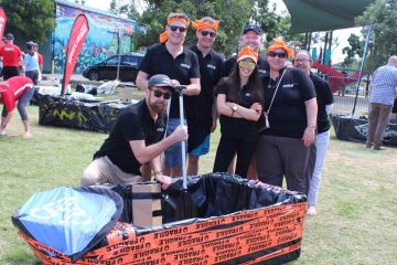 flat out afloat fun team building challenge