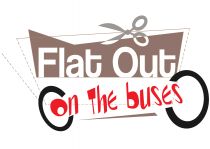 flat out on the buses logo