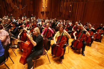 orchestrate music team building activity