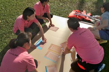 flat out afloat creative team building