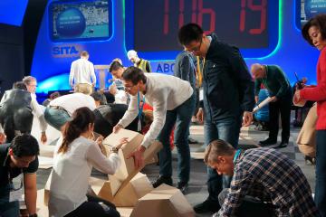 flat out pyramid puzzle creative team building