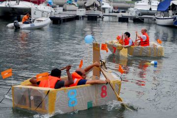 flat out afloat creative team building