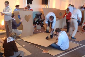 flat out rickshaw rally creative team building